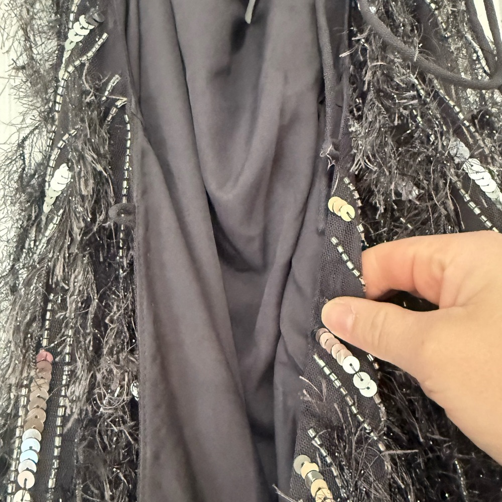 ASOS Black Feathered Dress - Picture 4 of 4